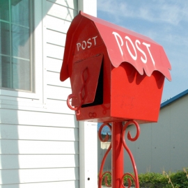 스탠드 우편함 레드 P04-019