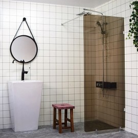 국산 욕실 화장실 강화유리파티션 브론즈 샤워부스 칸막이