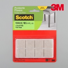 3M 마루보호 패드 사각 소 (2.5X2.5cm) 16개입