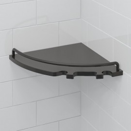 욕실 인조대리석 코너선반 라운드 걸이형 블랙