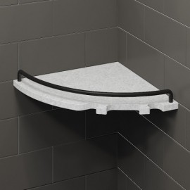 욕실 인조대리석 코너선반 라운드 걸이형 화이트
