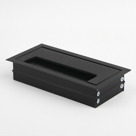 알루미늄 사각 전선캡 블랙 (내경 130x60mm)