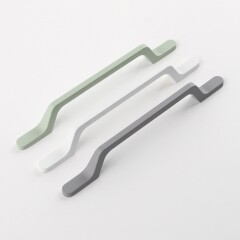 가구손잡이 파스텔 무광 3종 화이트 그린 그레이 (P128mm)